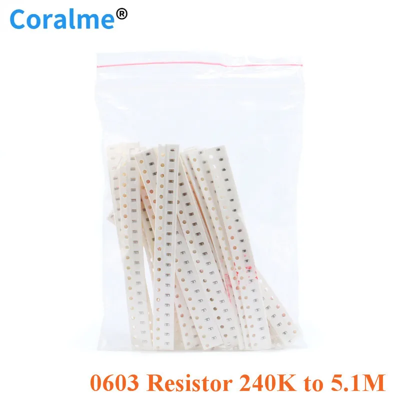 420pcs(21valuesx20pcs) 0603 SMD Resistor Kit Assorted Kit 5% Sample Kit Sample bag 240K to 5.1M
420pcs(21valuesx20pcs) 0603 SMD Resistor Kit Assorted Kit 5% Sample Kit Sample bag 240K to 5.1M