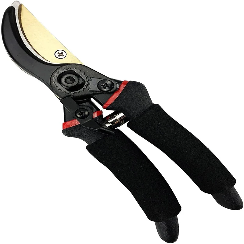 

8" Professional Premium Titanium Bypass Pruning Shears, Heavy Duty Hand Pruners, Garden Clippers, Gardening Tools