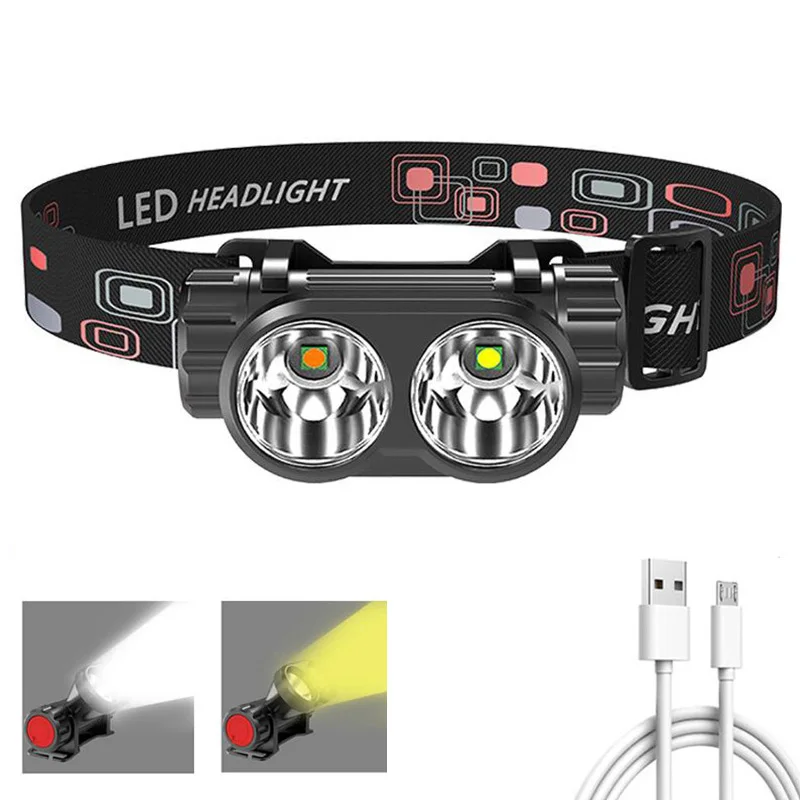 Mini USB Rechargeable Headlamp White/Yellow Light Built-in 18650 torch flashlight LED Headlight Outdoor Night Lighting Portable
Mini USB Rechargeable Headlamp White/Yellow Light Built-in 18650 torch flashlight LED Headlight Outdoor Night Lighting Portable