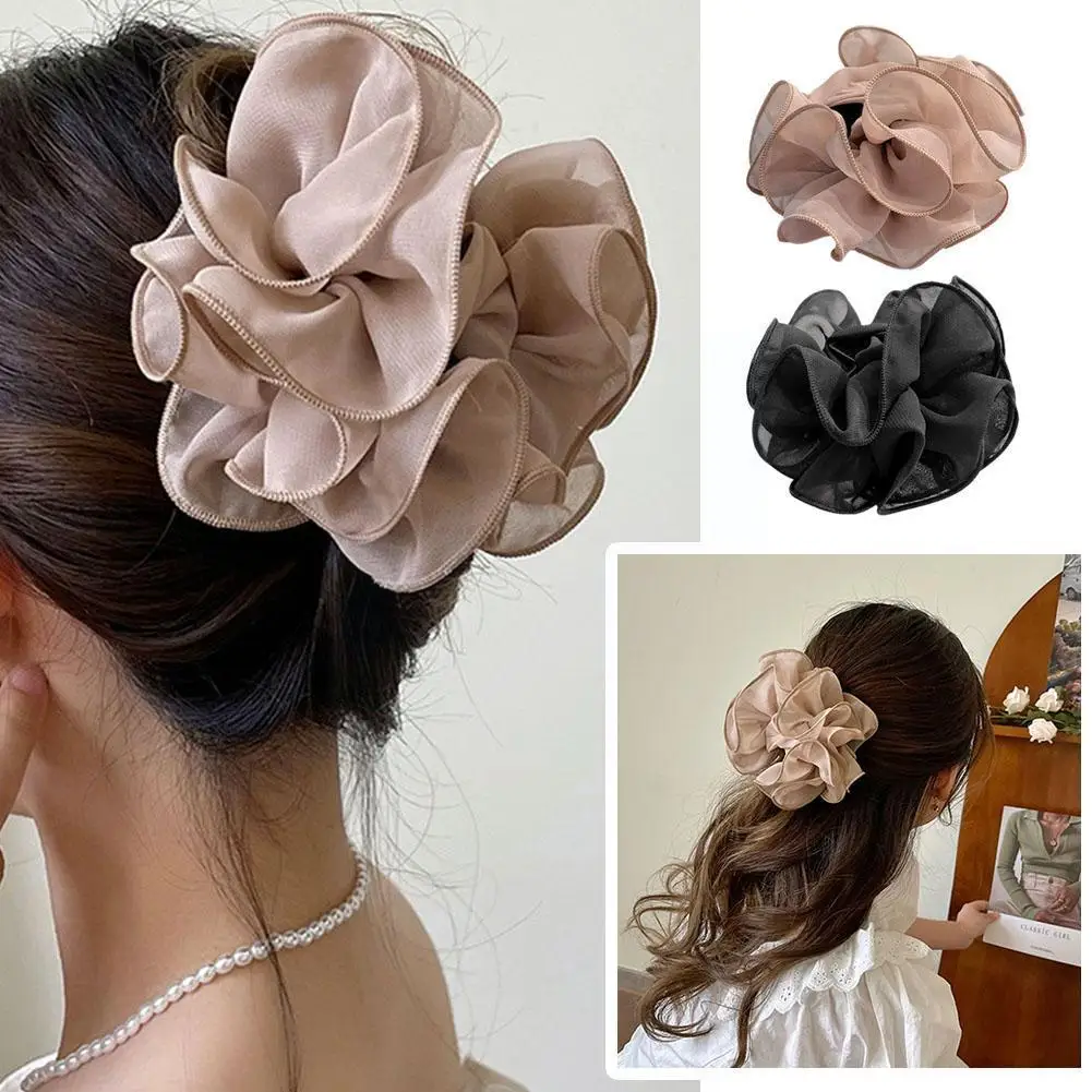 Korea ins Style Chiffon Claw Clip Hair Bow Large Size Black Fabric Ribbon Flower Rose Claw Jaw Clamps Clips Accessories for Girl
Korea ins Style Chiffon Claw Clip Hair Bow Large Size Black Fabric Ribbon Flower Rose Claw Jaw Clamps Clips Accessories for Girl