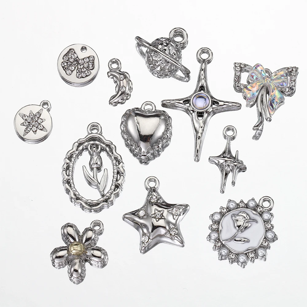 2pcs Rhinestone Beads Chrams Alloy Metal Small Heart Charms Pendant For DIY Jewelry Bracelet Necklace Jewelry Making Accessories
2pcs Rhinestone Beads Chrams Alloy Metal Small Heart Charms Pendant For DIY Jewelry Bracelet Necklace Jewelry Making Accessories