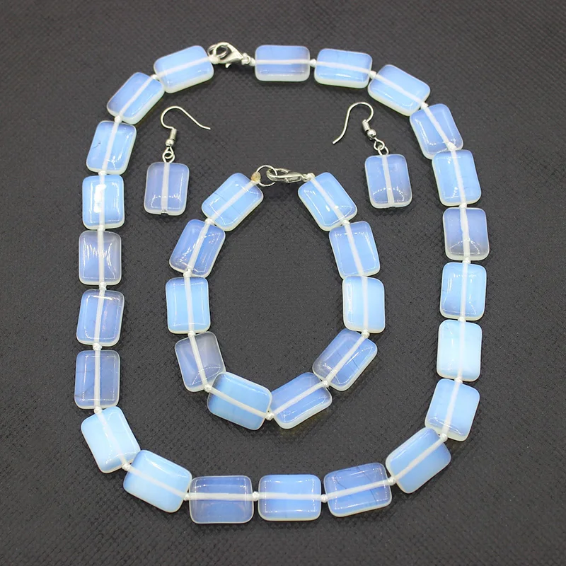 SIQIJIU New Square Opal Natural Stone Three-piece Sets Women Wedding Long Drop Earrings Bracelet Necklace Set Fashion Jewelry
SIQIJIU New Square Opal Natural Stone Three-piece Sets Women Wedding Long Drop Earrings Bracelet Necklace Set Fashion Jewelry