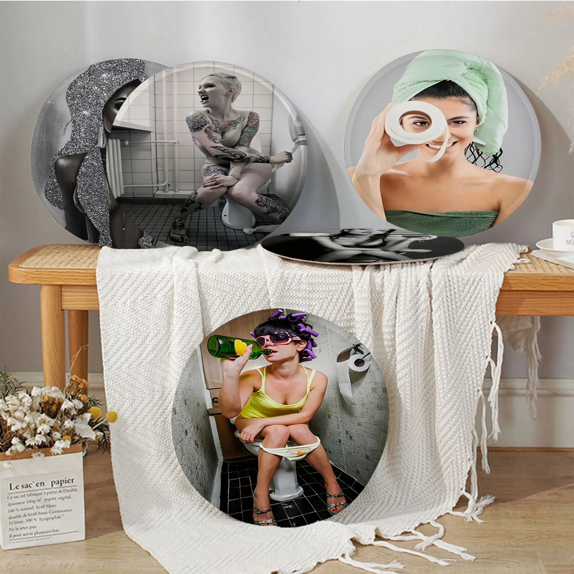 Toilet Sexy Woman Bar Girl Bathroom Black White Roll Simplicity Sofa Mat Dining Room Cushions Unisex Fashion Sofa Decor
Toilet Sexy Woman Bar Girl Bathroom Black White Roll Simplicity Sofa Mat Dining Room Cushions Unisex Fashion Sofa Decor