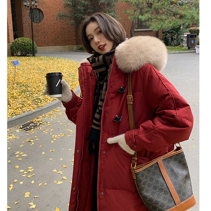 Korean Fashion Loose Hoodie Down And Cotton Coat Women Knee Length Hooded Jacket Thicken Warm Winter Oversize Overcoat Fur Hat
Korean Fashion Loose Hoodie Down And Cotton Coat Women Knee Length Hooded Jacket Thicken Warm Winter Oversize Overcoat Fur Hat