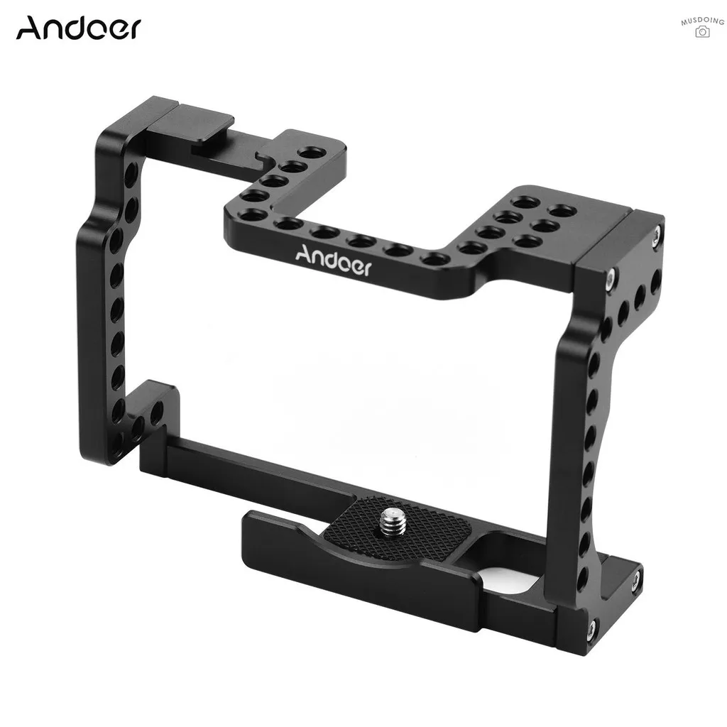 Andoer Camera Cage Rig Aluminum Alloy with Cold Shoe 1/4 Thread Compatible with Canon M50 Mirrorless Camera
Andoer Camera Cage Rig Aluminum Alloy with Cold Shoe 1/4 Thread Compatible with Canon M50 Mirrorless Camera