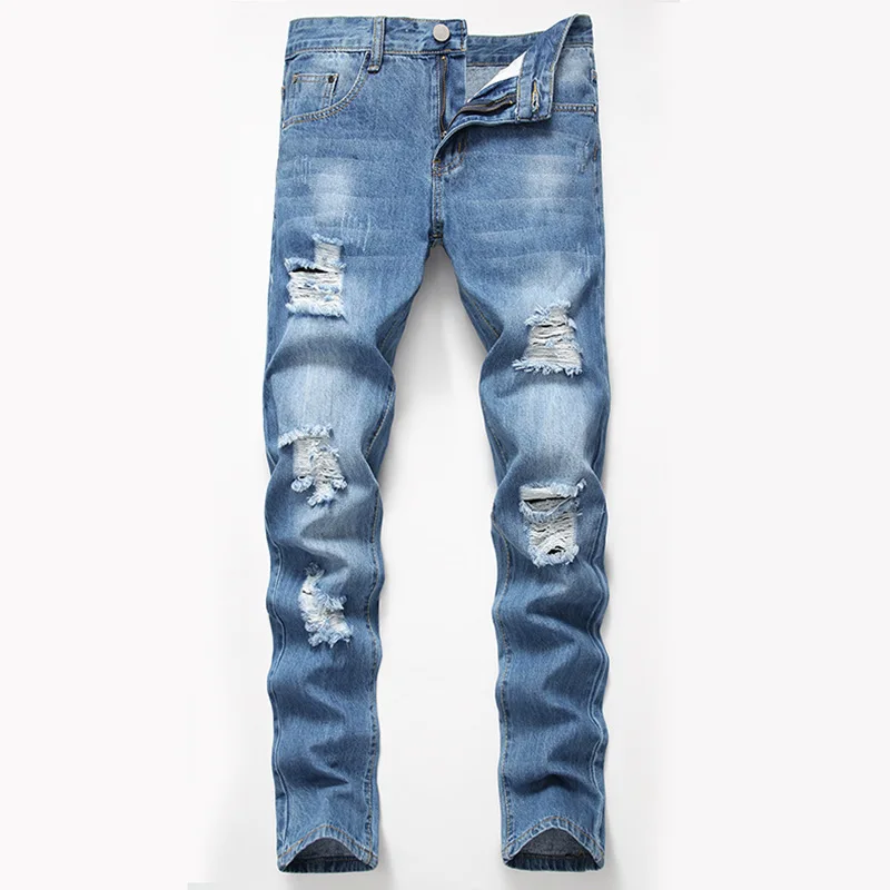 High Street Fashion Men Jeans Blue Color Loose Ripped Jeans Men Broken Pants Designer Patchwork Hip Hop Jeans
High Street Fashion Men Jeans Blue Color Loose Ripped Jeans Men Broken Pants Designer Patchwork Hip Hop Jeans