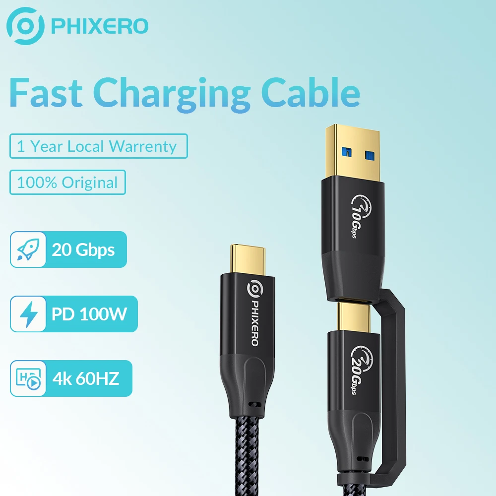 Кабель для быстрой зарядки PHIXERO USB A Тип C к USB C 2 в 1 PD 100 Вт, зарядный шнур, кабель, разделитель, оплетка, провод для зарядки телефона 3
Кабель для быстрой зарядки PHIXERO USB A Тип C к USB C 2 в 1 PD 100 Вт, зарядный шнур, кабель, разделитель, оплетка, провод для зарядки телефона 3