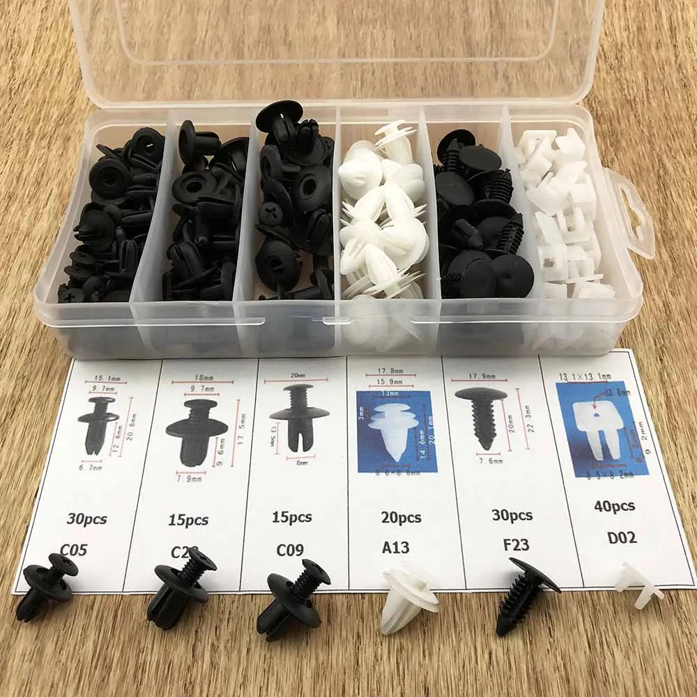 150pcs Mixed Auto Fastener Clip Car Body Push Retainer Pin Rivet Front Bumper Fender Fastener Push Hole Clips Car Accessories
150pcs Mixed Auto Fastener Clip Car Body Push Retainer Pin Rivet Front Bumper Fender Fastener Push Hole Clips Car Accessories