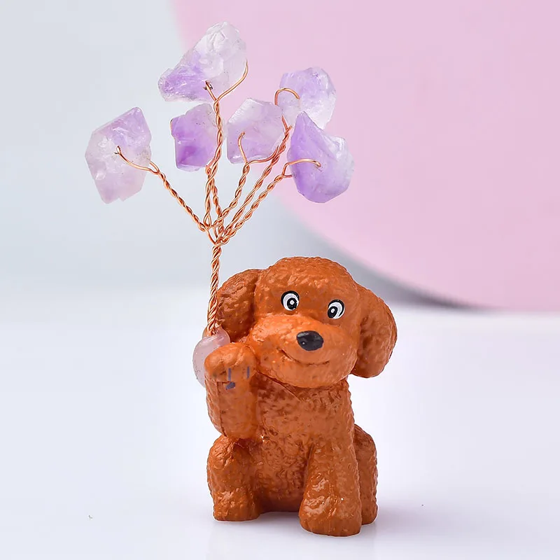 1PC Natural Amethyst Loveliness Dog Animal Hand-made Figurine Lucky Tree Stone Mineral Ornaments Home Decoration Crystal Gift
1PC Natural Amethyst Loveliness Dog Animal Hand-made Figurine Lucky Tree Stone Mineral Ornaments Home Decoration Crystal Gift