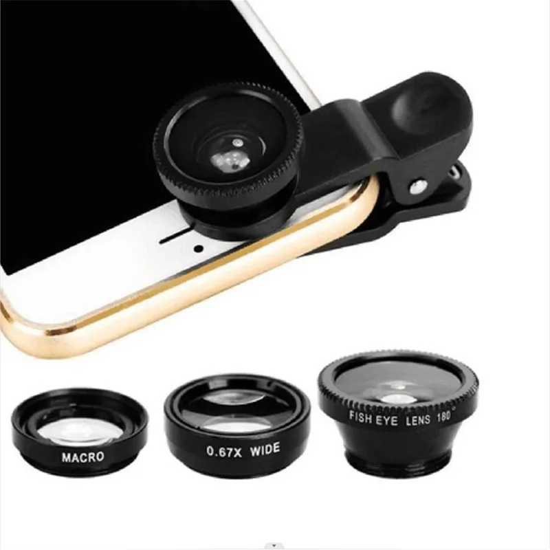 

3 in 1 Mobile Phone Lens 0.67X Super Wide Angle 12.5x Macro HD Camera Lens for iPhone 12 Universal for iPhone Android Phone