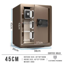 Smart Biometric Fingerprint Electronic Password Safe Home Small Safe Box for Storing Jewelry Money