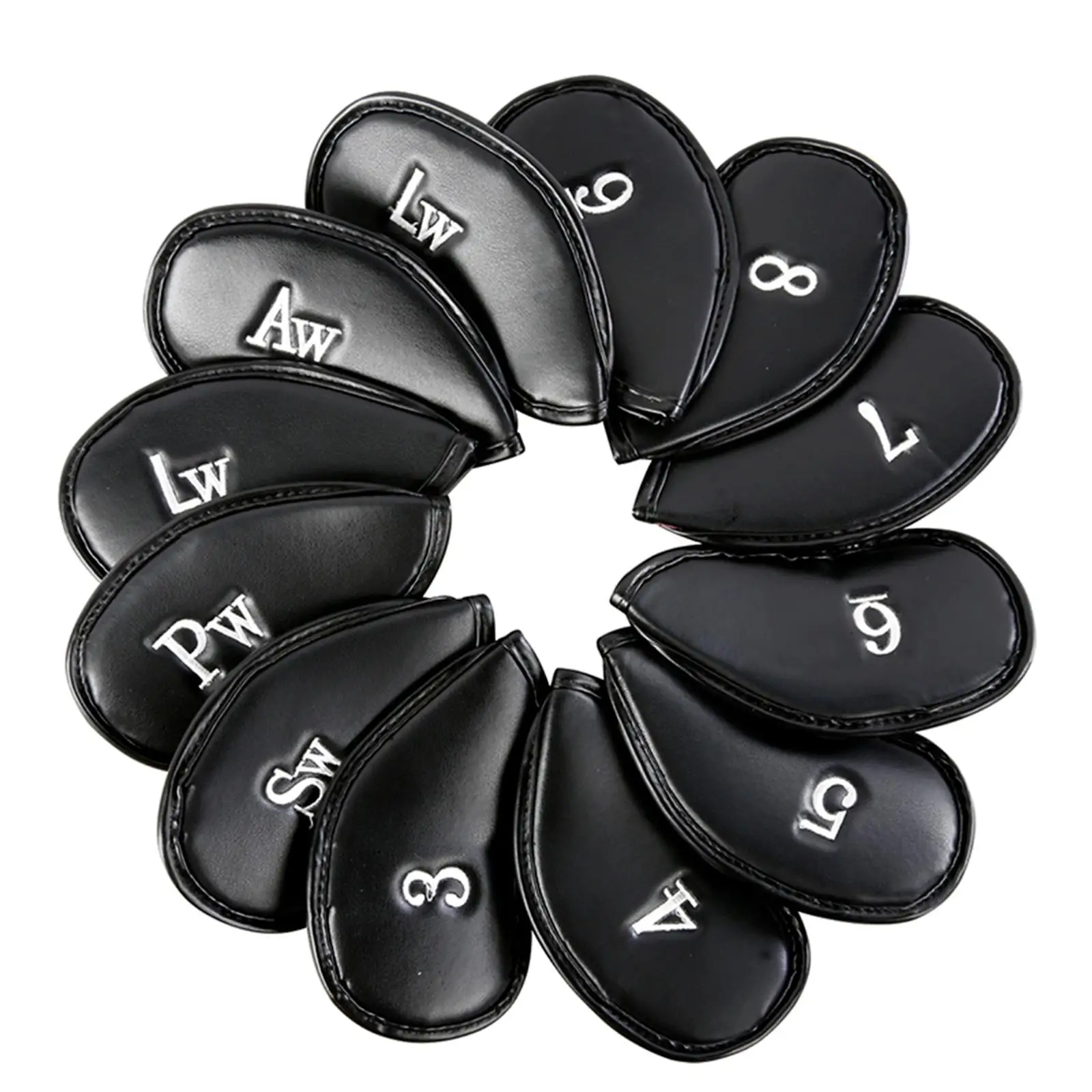 12Pcs Golf Iron Headcover Set Premium PU Leather Golf Club Head Covers 3,4,5,6,7,8,9,A,S,P,L,L
12Pcs Golf Iron Headcover Set Premium PU Leather Golf Club Head Covers 3,4,5,6,7,8,9,A,S,P,L,L
