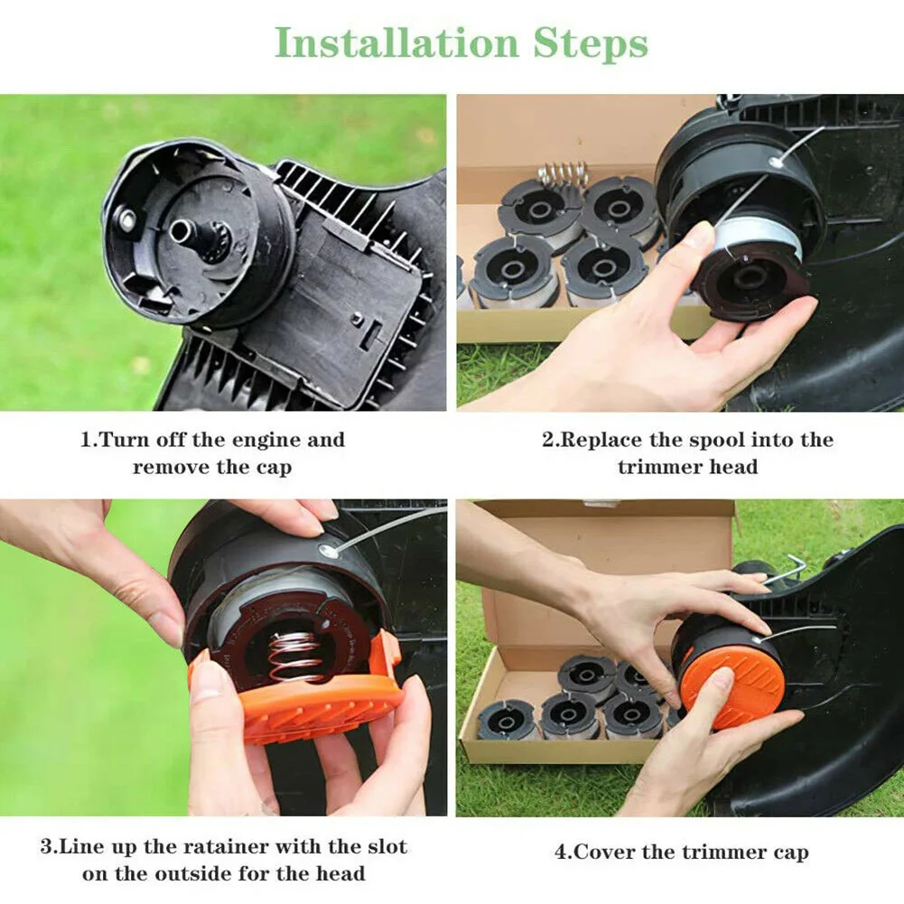 4Pcs Trimmer Coil Set Cover Spring For Black Decker Lawn Black And Decker Thread Trimmers GH400 GL301 MTC220 ST4525 GL555 ST6600
4Pcs Trimmer Coil Set Cover Spring For Black Decker Lawn Black And Decker Thread Trimmers GH400 GL301 MTC220 ST4525 GL555 ST6600