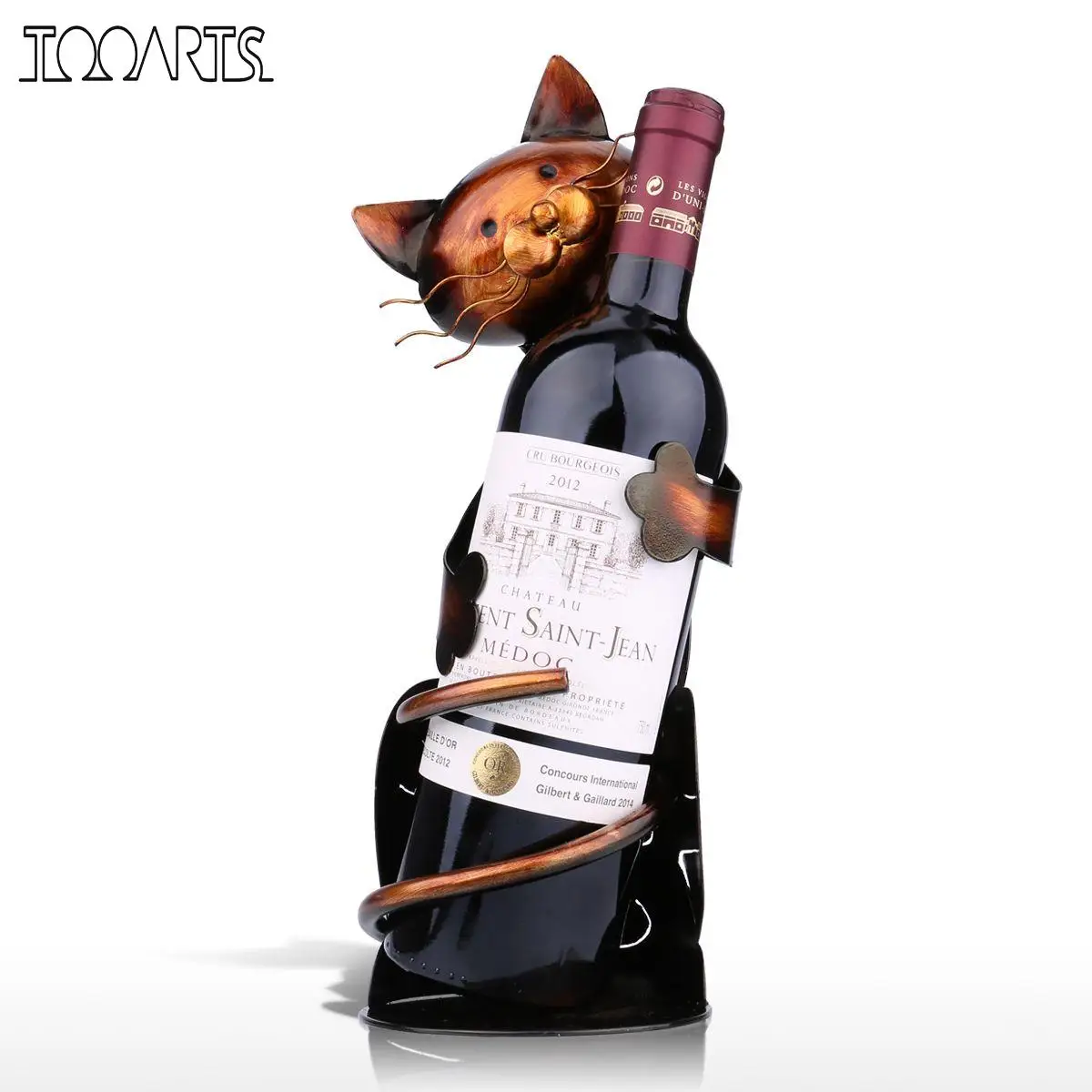 TOOARTS Cat Wine Rack Wine Holder Shelf Metal Practical Sculpture Wine stand Home Decoration Interior Crafts Christmas Gift
TOOARTS Cat Wine Rack Wine Holder Shelf Metal Practical Sculpture Wine stand Home Decoration Interior Crafts Christmas Gift