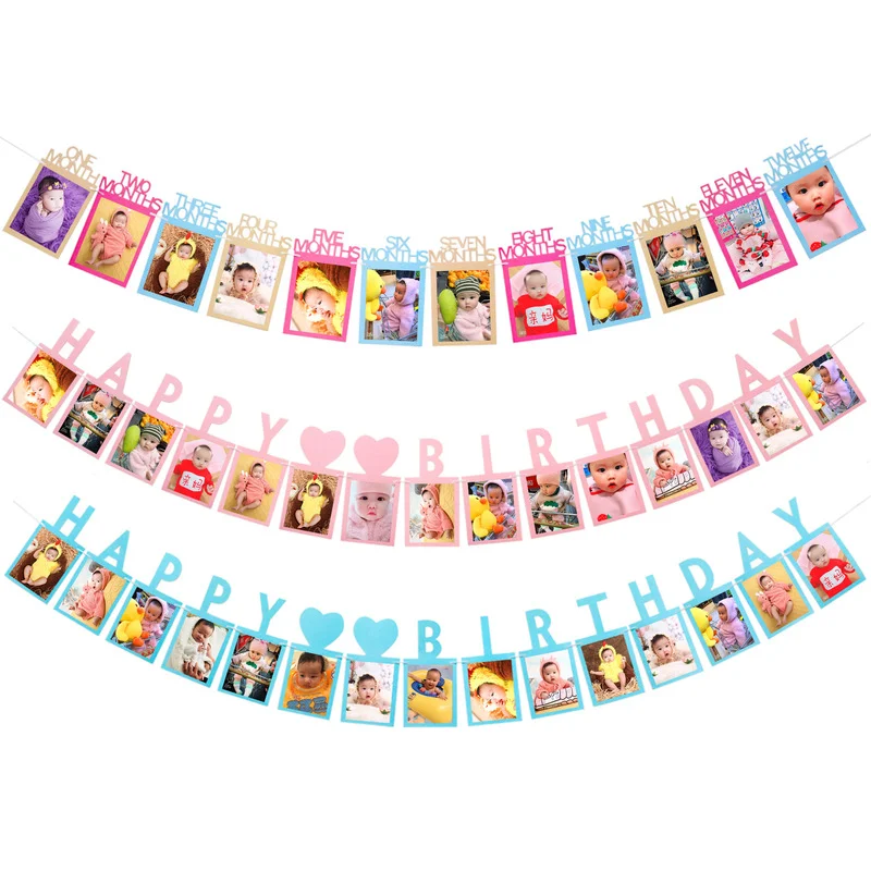 12 Months Photo Frame Banner Baby Shower Baby Girl First Birthday Party Decorations Kids Favors Home Decor 1st Birthday Supplies
12 Months Photo Frame Banner Baby Shower Baby Girl First Birthday Party Decorations Kids Favors Home Decor 1st Birthday Supplies