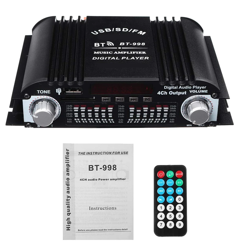 BT-998 Audio домашние Цифровые усилители автомобильное аудио бас мощность Bluetooth усилитель FM USB SD радио для сабвуферных колонок
BT-998 Audio домашние Цифровые усилители автомобильное аудио бас мощность Bluetooth усилитель FM USB SD радио для сабвуферных колонок