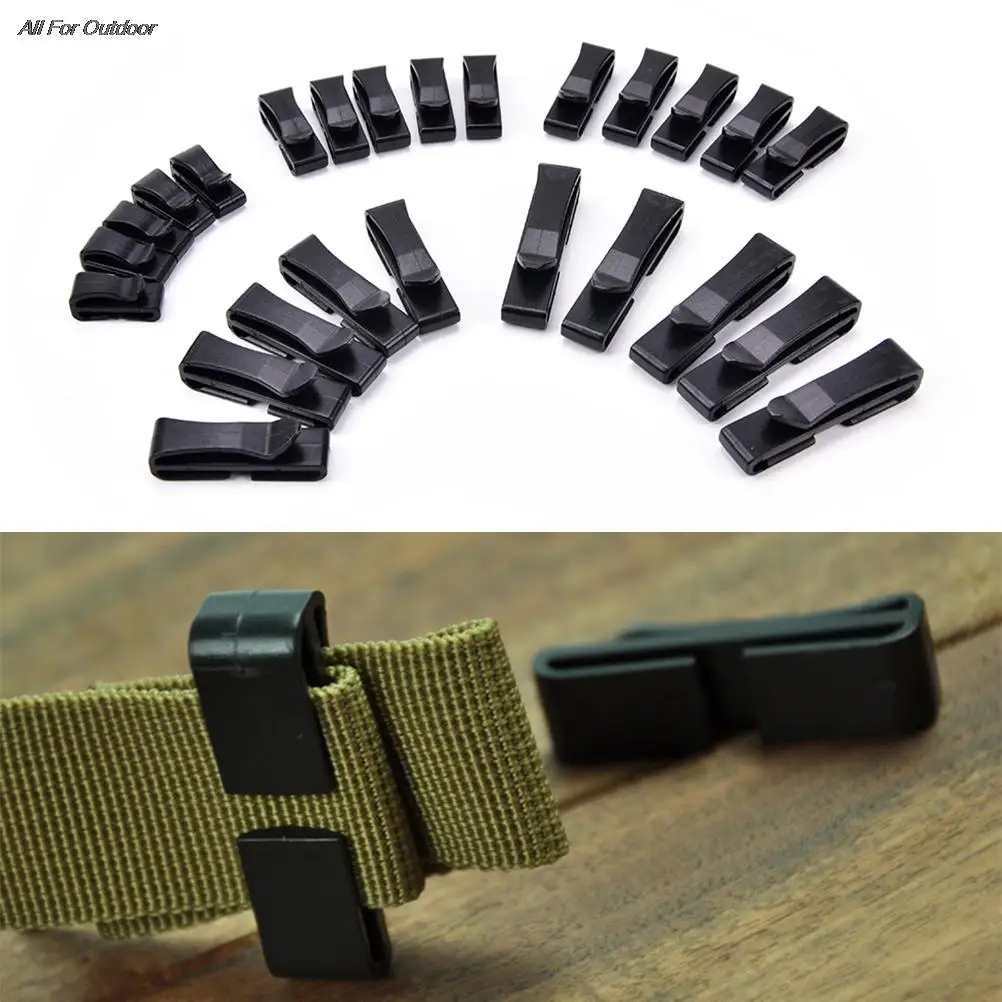 

5x 20/25/32/38mm attach molle webbing buckle strap Belt end clip adjust keeper tactical backpack bag camp hike outdoor military