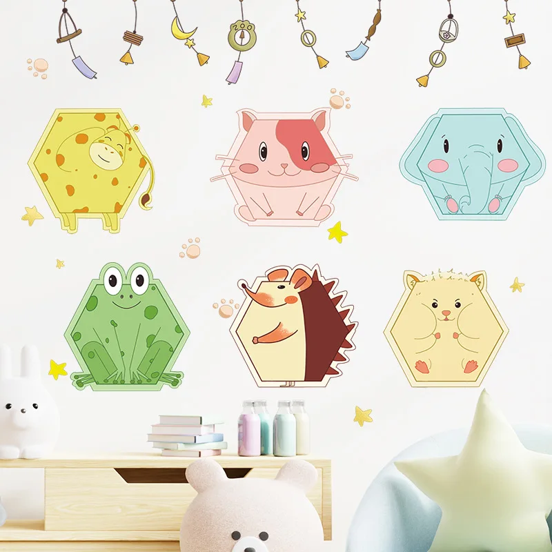 Cartoon Hexagon Animal Decorative Painting Kindergarten Self-Adhesive Wall Stickers Wall Decor Accessories Wallpaper
Cartoon Hexagon Animal Decorative Painting Kindergarten Self-Adhesive Wall Stickers Wall Decor Accessories Wallpaper