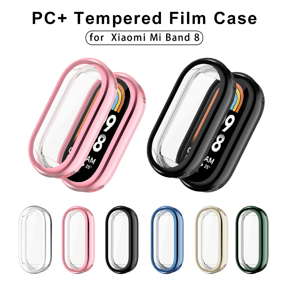 

For Xiaomi Mi Band 8 Plating Protective Case On Xiomi MiBand 8 Band8 TPU Full Coverage Screen Protectors Frame Shell Accessories