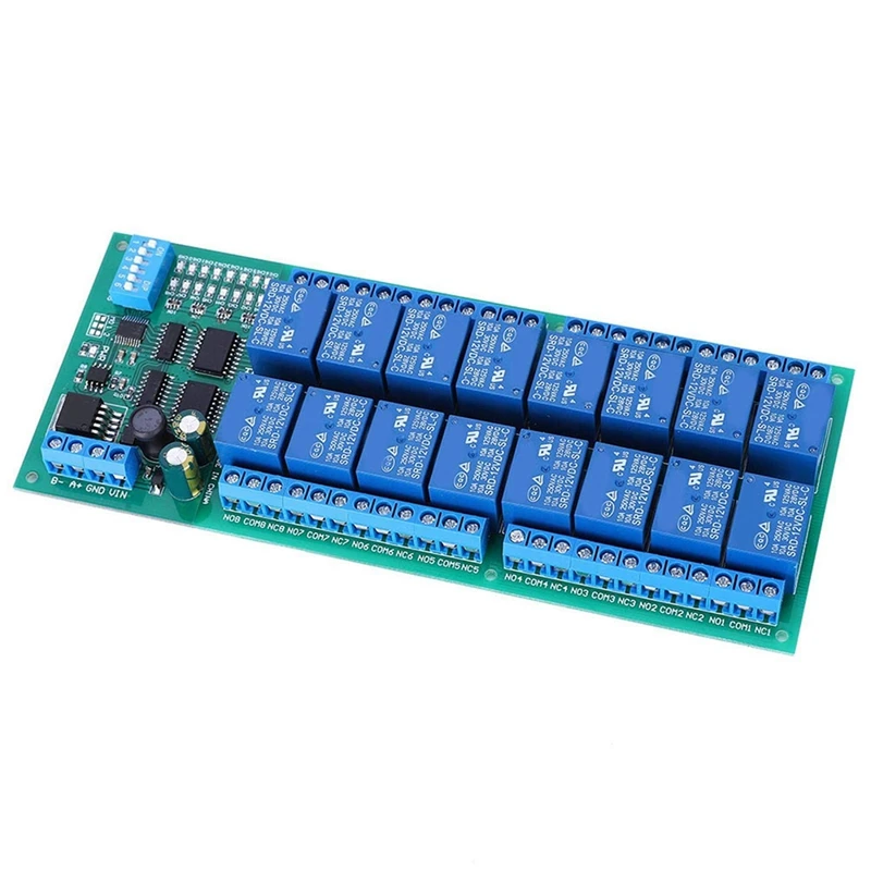 16-канальный релейный модуль RS485, 12 В постоянного тока, DIN35, модуль Modbus RTU UART, плата переключателя управления для PLC PTZ-камеры, двигателя
16-канальный релейный модуль RS485, 12 В постоянного тока, DIN35, модуль Modbus RTU UART, плата переключателя управления для PLC PTZ-камеры, двигателя