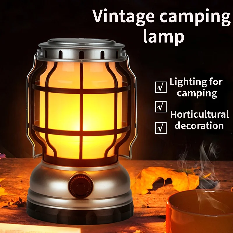 Protable Outdoor Retro Camping Lamp Solar Charging Portable Multi-functional Camping Strong Light Handlamp Outdoor Camping Light
Protable Outdoor Retro Camping Lamp Solar Charging Portable Multi-functional Camping Strong Light Handlamp Outdoor Camping Light
