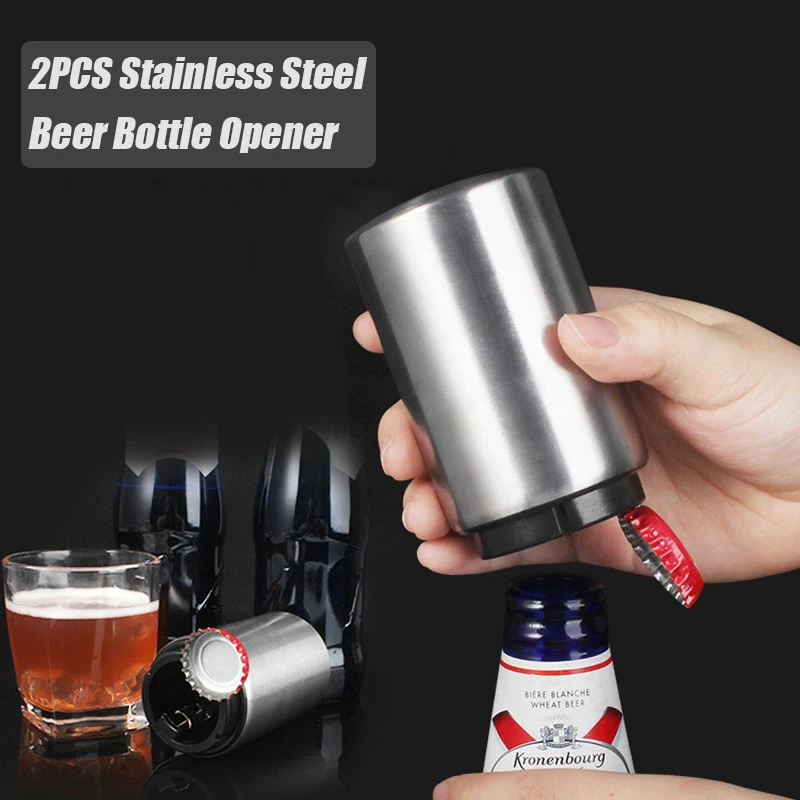 2PCS Automatic Beer Bottle Opener Magnet Beer Opener Stainless Steel Push Down Opener Wine Beer Soda Opener Kitchen Accessories
2PCS Automatic Beer Bottle Opener Magnet Beer Opener Stainless Steel Push Down Opener Wine Beer Soda Opener Kitchen Accessories