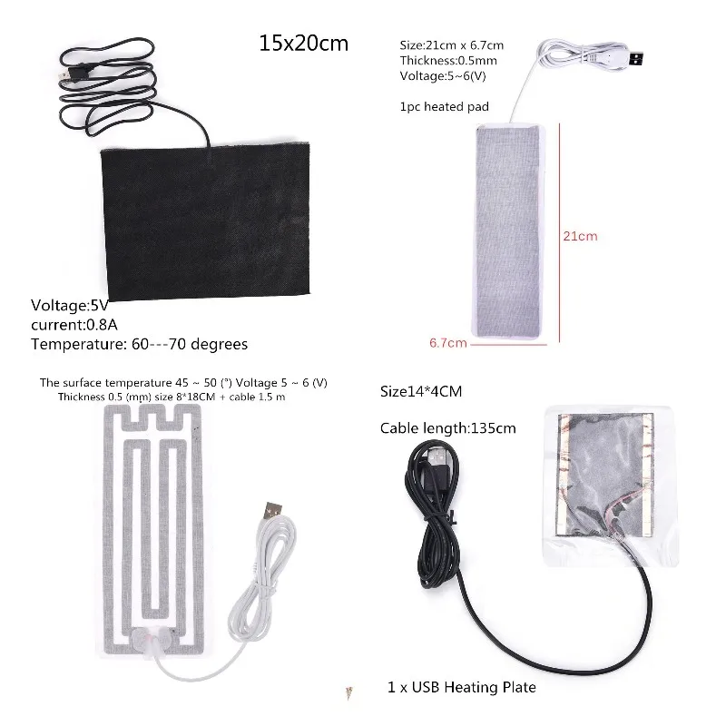 USB Charged Warm Paste Pads Waterproof Carbon Fiber Heating Pad Safe Portable Heating Warmer Pad For Shoes Gloves Pad Supplies
USB Charged Warm Paste Pads Waterproof Carbon Fiber Heating Pad Safe Portable Heating Warmer Pad For Shoes Gloves Pad Supplies