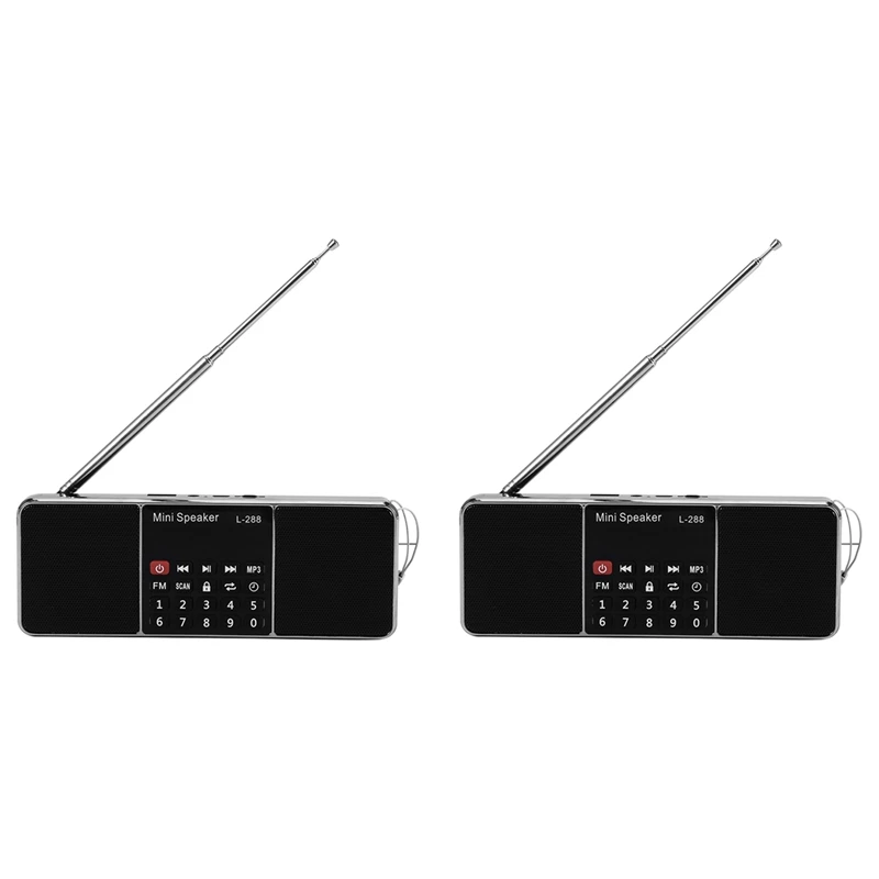 2X Mini Portable Rechargeable Stereo L-288 Fm Radio Speaker Lcd Screen Support Tf Card Usb Disk Mp3 Music Player
2X Mini Portable Rechargeable Stereo L-288 Fm Radio Speaker Lcd Screen Support Tf Card Usb Disk Mp3 Music Player