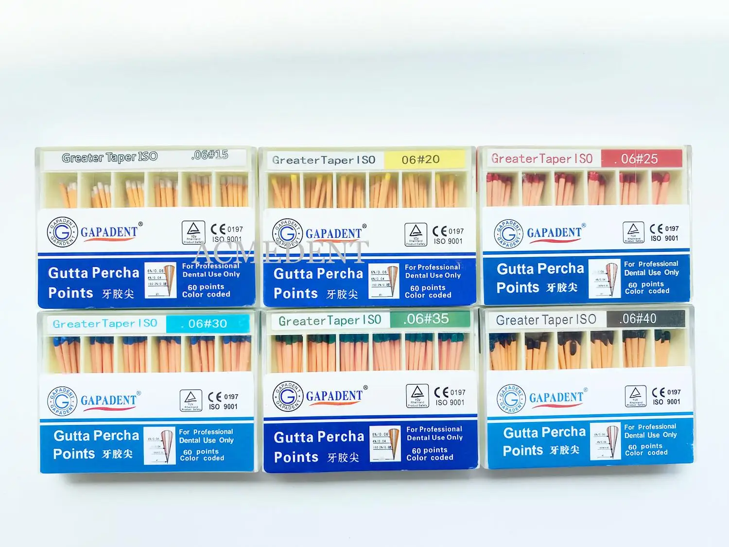 3Box Dental Gutta Percha Points Endodontic Material Taper 06 #15 #20 #25 #30 #35 #40 #15-40 Mixed
3Box Dental Gutta Percha Points Endodontic Material Taper 06 #15 #20 #25 #30 #35 #40 #15-40 Mixed