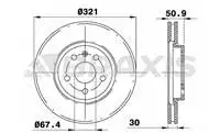 

Store code: AD0320 inner brake disc mirror air INSIGNIA 08 9 5 (YS3G) 10 (17 rims)/(321 × 30 × 30 × 5DLx)***