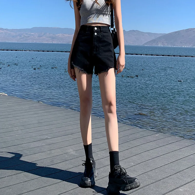 High waist denim shorts women summer 2022 hole shorts women jeans skinny wide leg pants streetwear y2k design trend hot pants
High waist denim shorts women summer 2022 hole shorts women jeans skinny wide leg pants streetwear y2k design trend hot pants