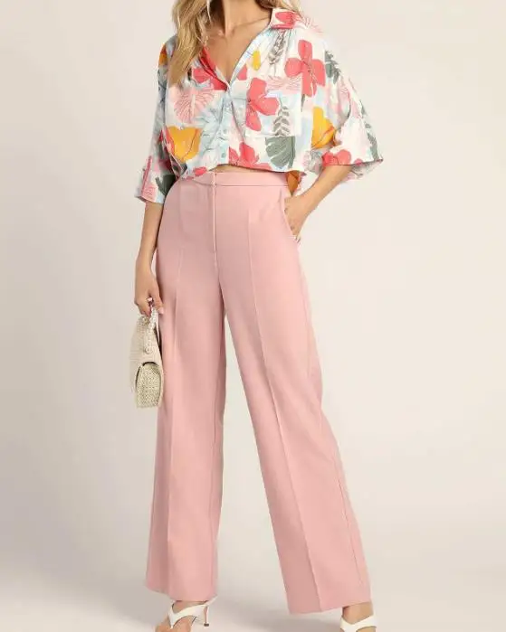 Fashion Casual Long Suit Spring and Summer 2023 New Commuter Floral Print Shirt Top and High Waist Wide Leg Pants Trouser Suit
Fashion Casual Long Suit Spring and Summer 2023 New Commuter Floral Print Shirt Top and High Waist Wide Leg Pants Trouser Suit