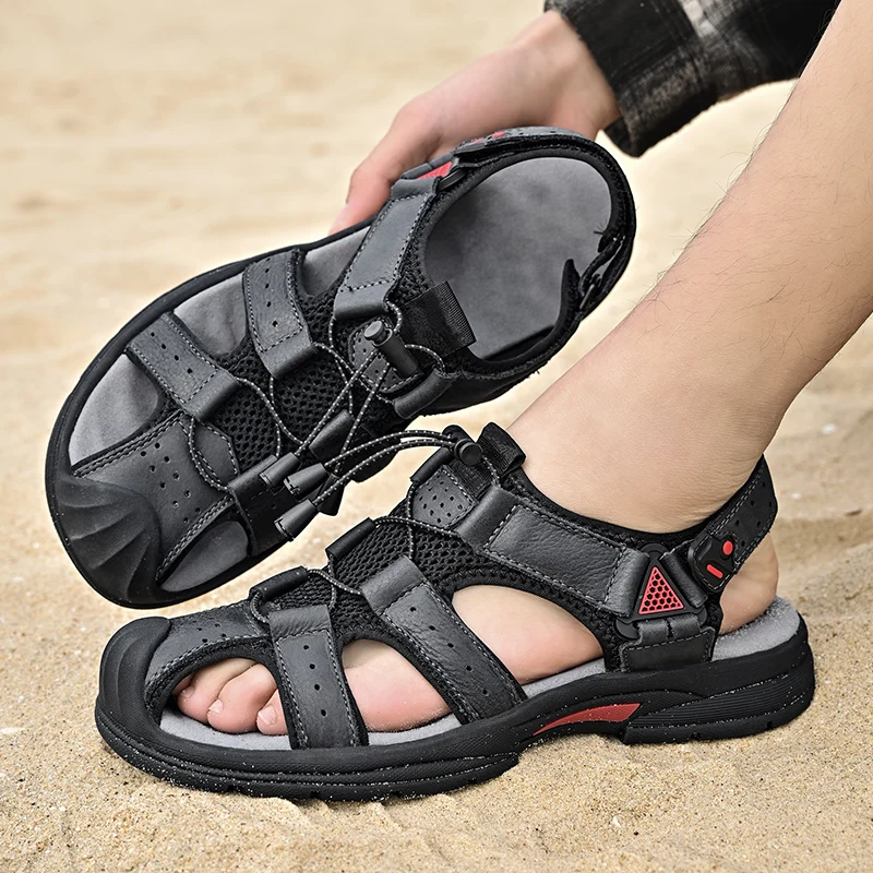 Classic Quality Genuine Leather Men Sandals Comfortable Men Summer Shoes Comfort Beach Sandals Hard-wearing Men Foot Wear hiking
Classic Quality Genuine Leather Men Sandals Comfortable Men Summer Shoes Comfort Beach Sandals Hard-wearing Men Foot Wear hiking