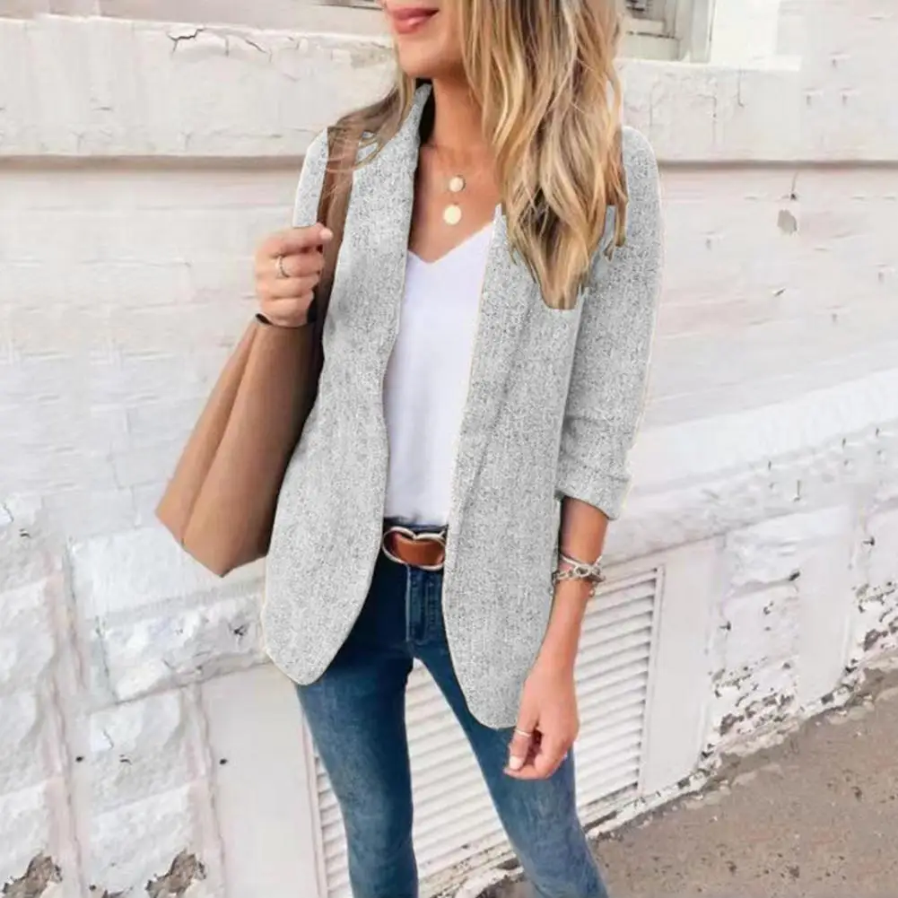 Women Office Blazer Coats Long Sleeves Solid Color Formal Business OL Commute Loose Open Stitch Lapel Slim Lady jacket Outerwear
Women Office Blazer Coats Long Sleeves Solid Color Formal Business OL Commute Loose Open Stitch Lapel Slim Lady jacket Outerwear