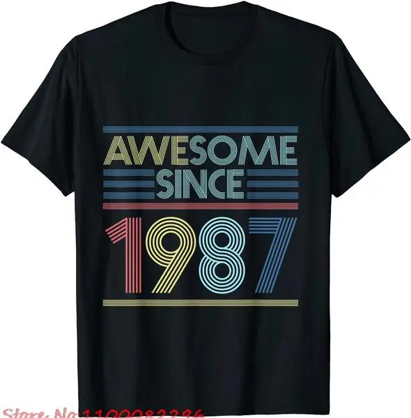 

Vintage 34th Birthday Gifts - Awesome Since 1987 T-Shirt