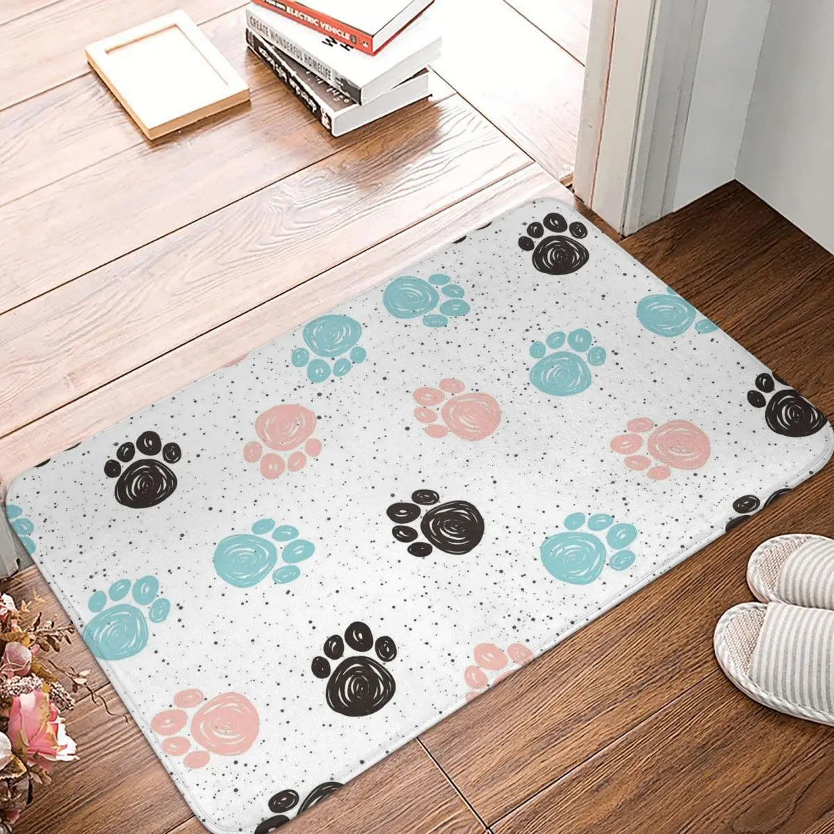 Non-slip Doormat Cat Footprints Pop Art Living Room Kitchen Mat Welcome Carpet Flannel Modern Decor
Non-slip Doormat Cat Footprints Pop Art Living Room Kitchen Mat Welcome Carpet Flannel Modern Decor