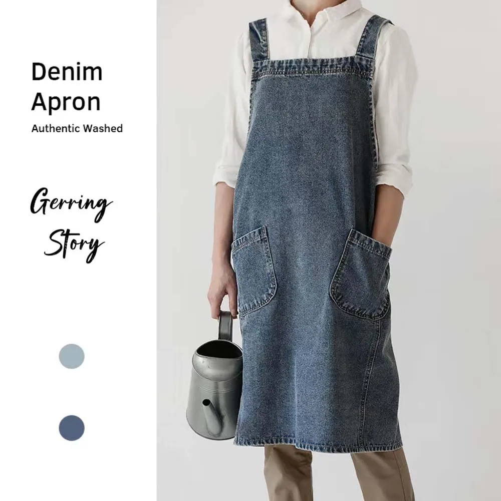 Gerring Japanese Denim Apron Cotton Canvas Wash Advertising Apron Ladies Waiter Kitchen Coffee Shop Work Clothes Barista Apron
Gerring Japanese Denim Apron Cotton Canvas Wash Advertising Apron Ladies Waiter Kitchen Coffee Shop Work Clothes Barista Apron