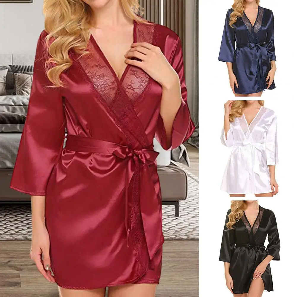 Popular Women Pajamas Three Quarter Sleeves Super Breathable Patchwork Women Nightdress Female Intimate Clothes
Popular Women Pajamas Three Quarter Sleeves Super Breathable Patchwork Women Nightdress Female Intimate Clothes