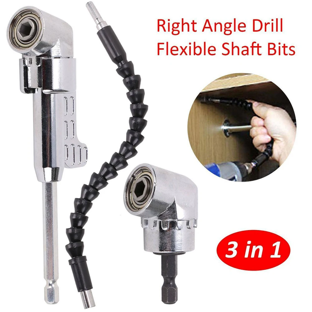 3Pcs/set Right Angle Drill Flexible Shaft Bits 105 Degrees 1/4 Hex Extension Screwdriver Bit Holder Adaptor Tools Screw Driver
3Pcs/set Right Angle Drill Flexible Shaft Bits 105 Degrees 1/4 Hex Extension Screwdriver Bit Holder Adaptor Tools Screw Driver