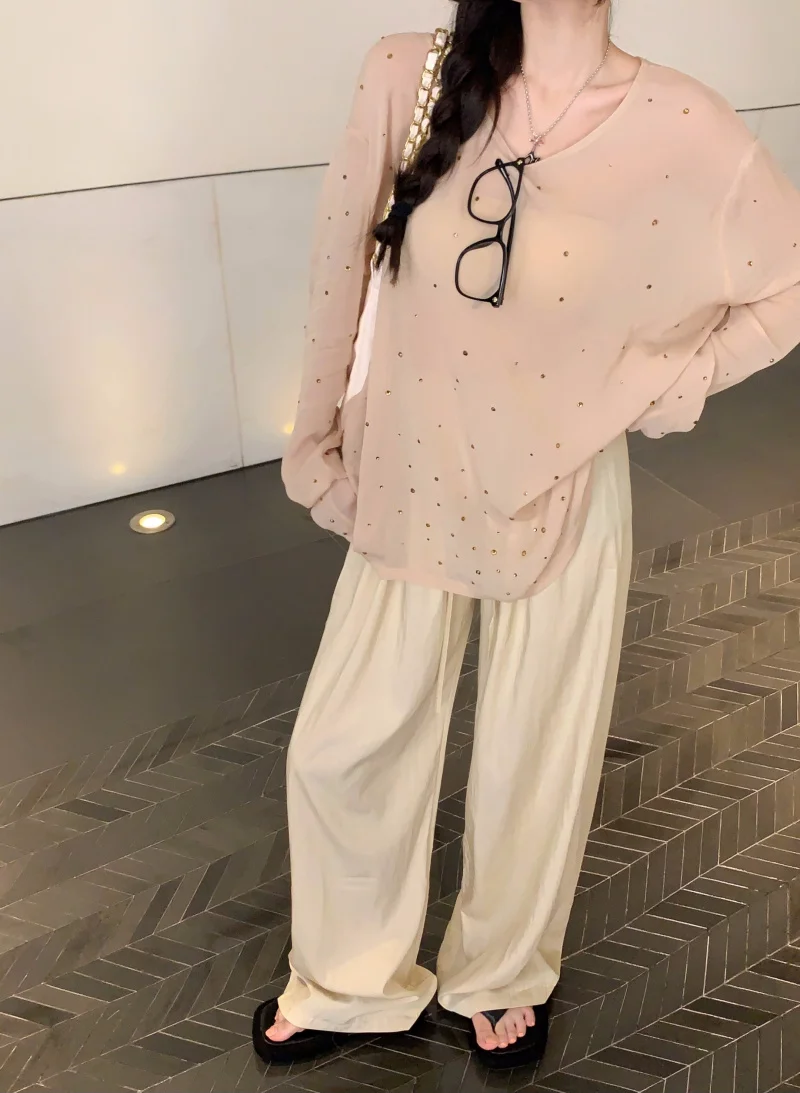 GBG3955 Thin and loose fitting hot diamond versatile T-shirt trendy summer 2023 new fashion casual sun protection cover up top
GBG3955 Thin and loose fitting hot diamond versatile T-shirt trendy summer 2023 new fashion casual sun protection cover up top