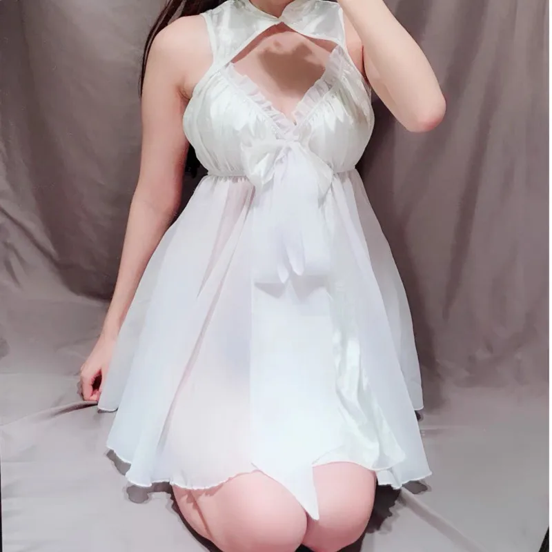 Женское шифоновое платье-Ципао с бантом, белое ажурное платье с открытой грудью в стиле ретро, модель 71A, 2022
Женское шифоновое платье-Ципао с бантом, белое ажурное платье с открытой грудью в стиле ретро, модель 71A, 2022