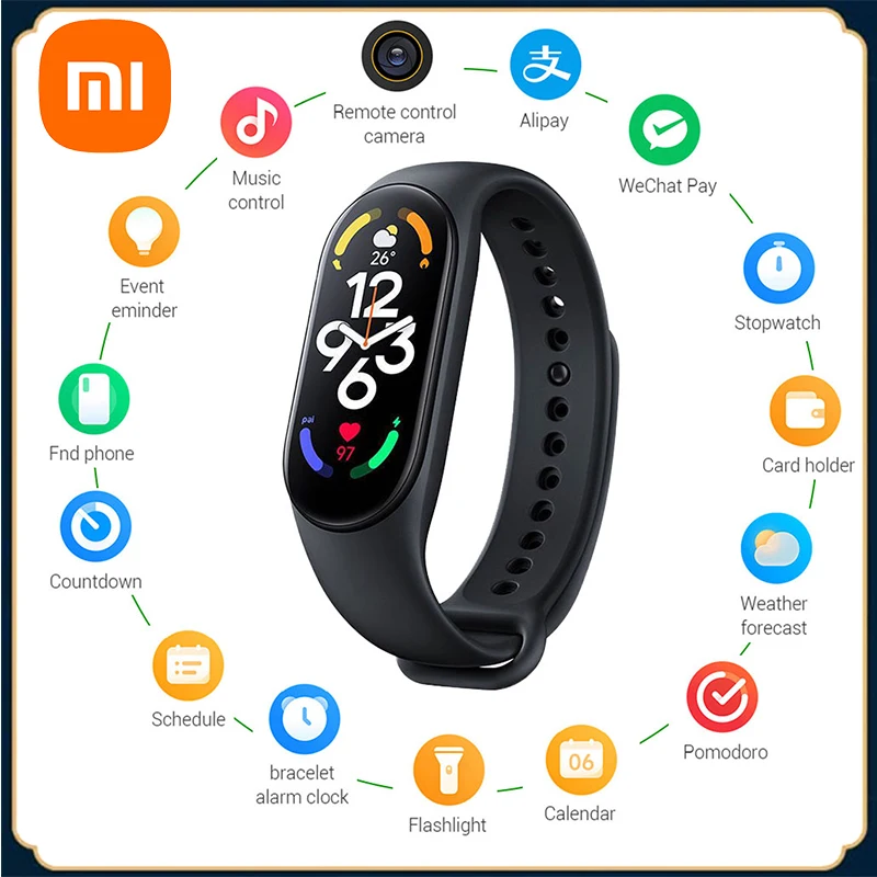 Original Xiaomi Mi Band 7 1.62 Inch AMOLED Display PPG Heart Rate Detection Smart Bracelet Waterproof Fitness Tracker Bracelet
Original Xiaomi Mi Band 7 1.62 Inch AMOLED Display PPG Heart Rate Detection Smart Bracelet Waterproof Fitness Tracker Bracelet