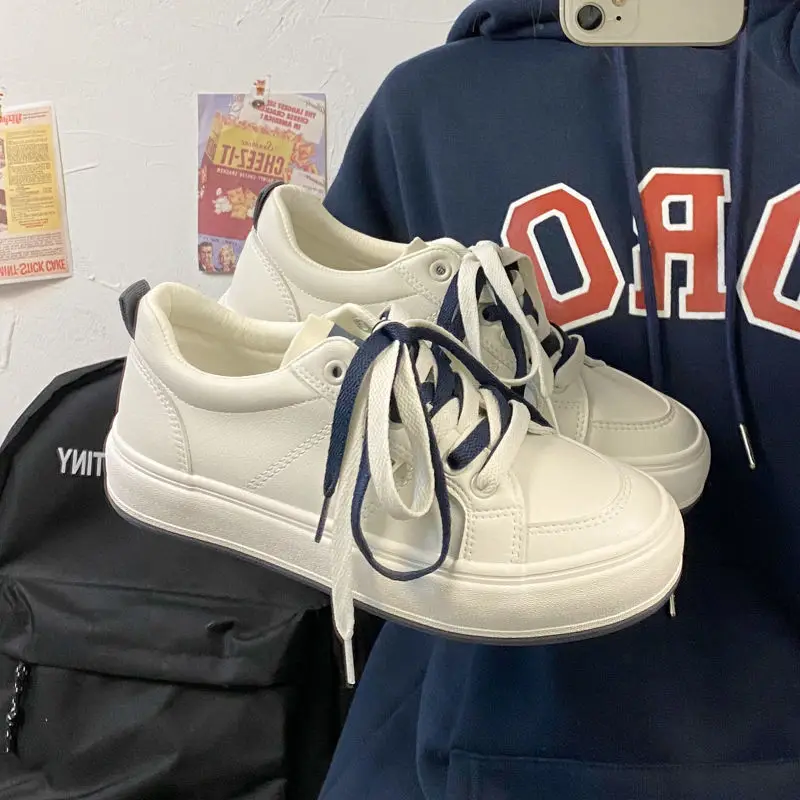 HOUZHOU White Platform Women's Sneakers 2022 Spring New Korean Sports Casual Canvas Vulcanize Flat Shoes Harajuku Running Tennis
HOUZHOU White Platform Women's Sneakers 2022 Spring New Korean Sports Casual Canvas Vulcanize Flat Shoes Harajuku Running Tennis