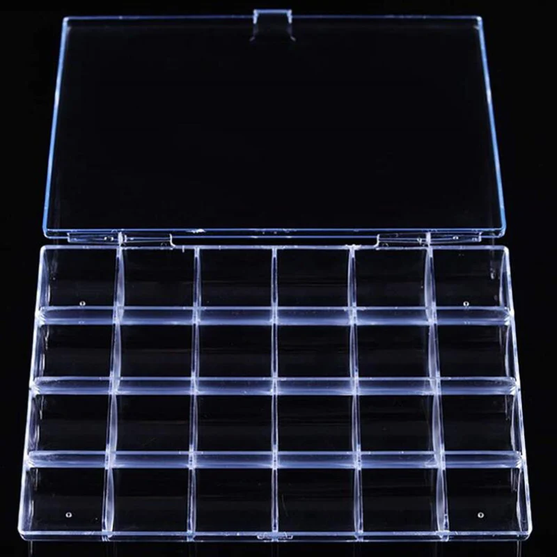 1pcs 12/21/24 Grids Compartment Transparent Medicine Box Jewelry Stones Packing Plastic Removable Box Nail Art Tool Storage Case
1pcs 12/21/24 Grids Compartment Transparent Medicine Box Jewelry Stones Packing Plastic Removable Box Nail Art Tool Storage Case