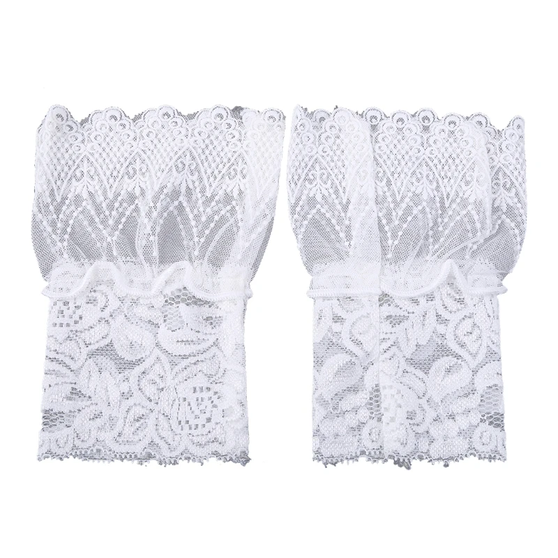 Women Lotus Leaf Fake Sleeves Crochet Floral Lace Pleated Horn Cuffs Sweater Decorative Sunscreen Wrist Drop shipping 
Women Lotus Leaf Fake Sleeves Crochet Floral Lace Pleated Horn Cuffs Sweater Decorative Sunscreen Wrist Drop shipping