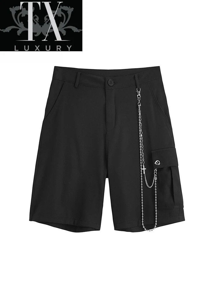 Women's Loose Boyfriend Overalls With Chain Streetwear Black&Green Knee Leagth Pocket Pants Female Fashion Tide Clothes
Women's Loose Boyfriend Overalls With Chain Streetwear Black&Green Knee Leagth Pocket Pants Female Fashion Tide Clothes