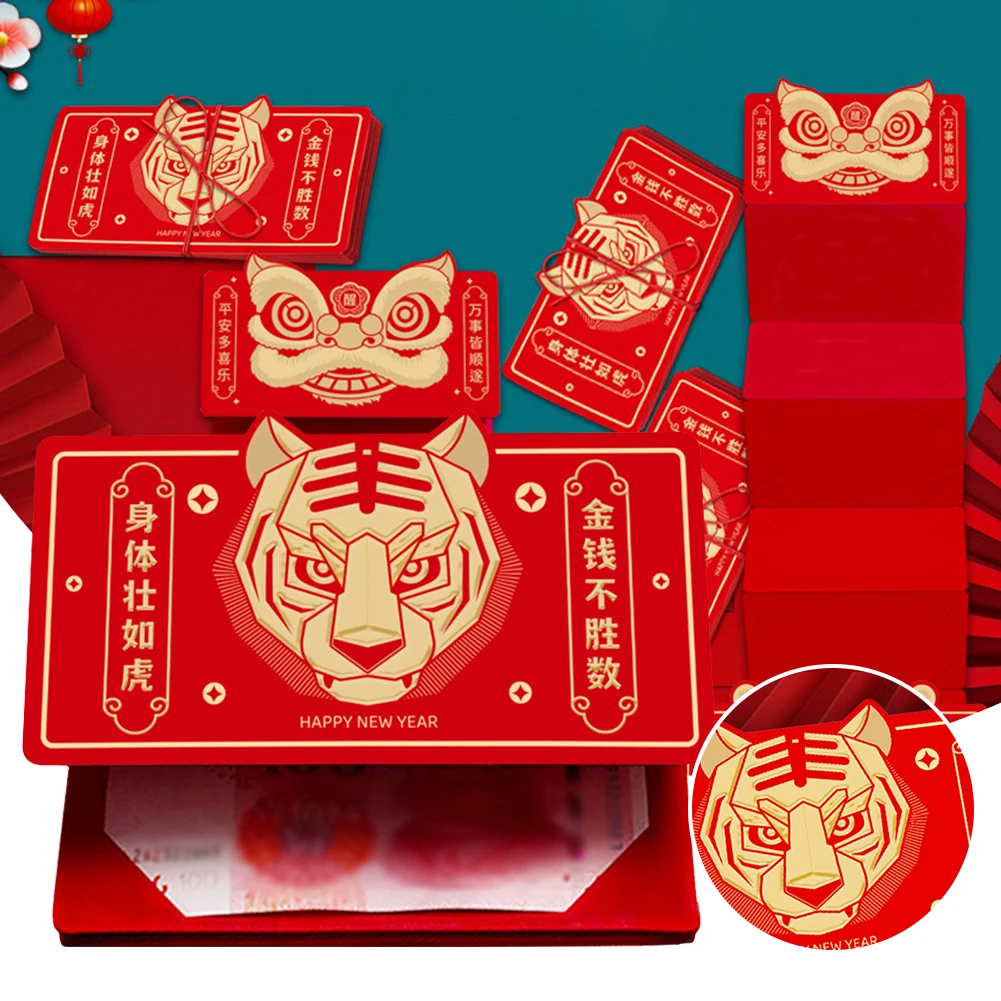 2022 Red Envelope New Year lucky Tiger Folding Money Packets Lucky Money Bag Greeting Cards Chinese Traditional Hongbao
2022 Red Envelope New Year lucky Tiger Folding Money Packets Lucky Money Bag Greeting Cards Chinese Traditional Hongbao