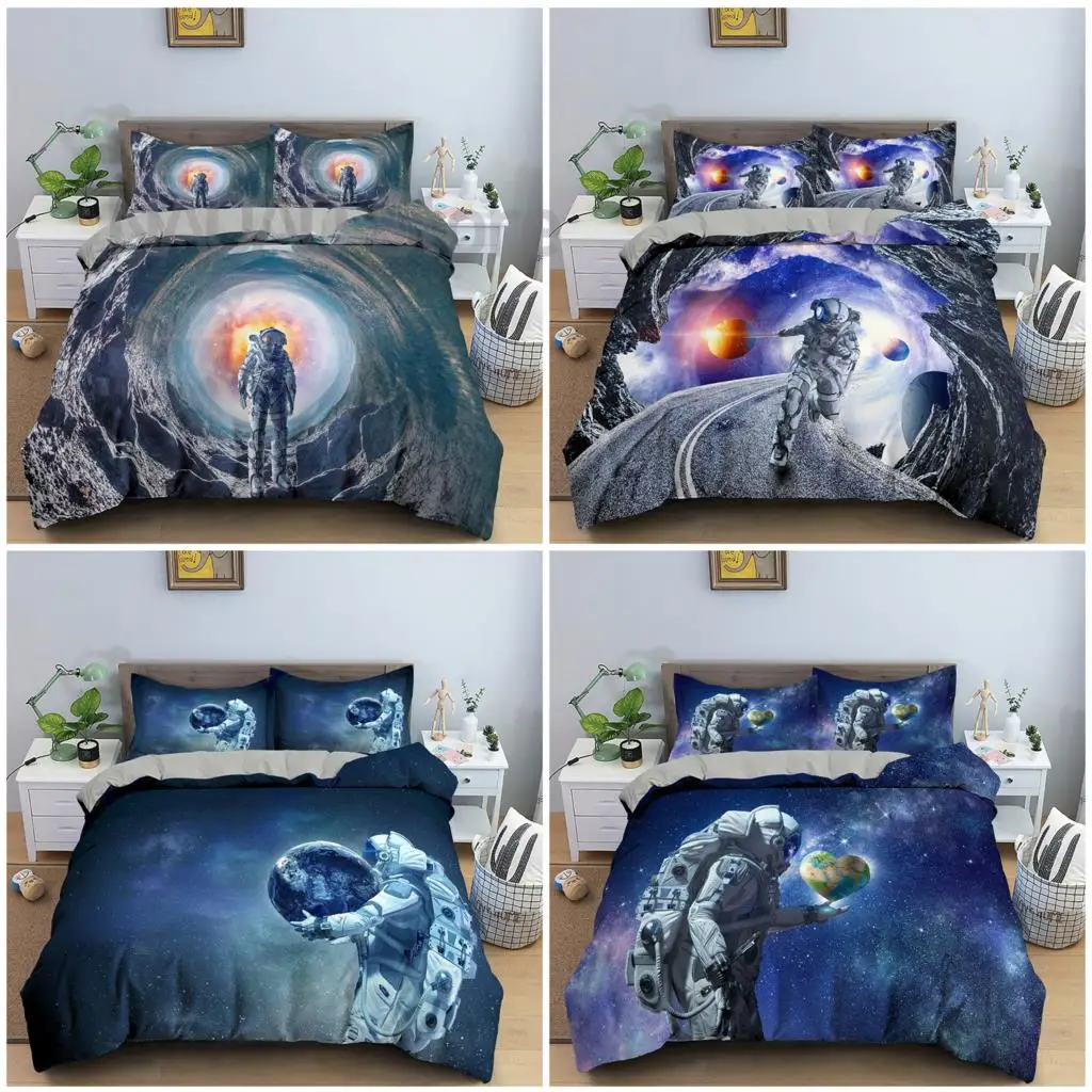 Astronaut Bedding Set 3D Outer Space Duvet Cover Set Full Queen King Size Blue Galaxy Bed Set Comforter Cover for Teens Bedroom
Astronaut Bedding Set 3D Outer Space Duvet Cover Set Full Queen King Size Blue Galaxy Bed Set Comforter Cover for Teens Bedroom