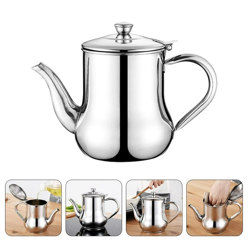 11oz Stainless Steel Oil Bottle Leak-proof Dripping Oil Edible Soy Sauce Vinegar Seasoning Jar For Kitchen Cooking Home Tool
11oz Stainless Steel Oil Bottle Leak-proof Dripping Oil Edible Soy Sauce Vinegar Seasoning Jar For Kitchen Cooking Home Tool