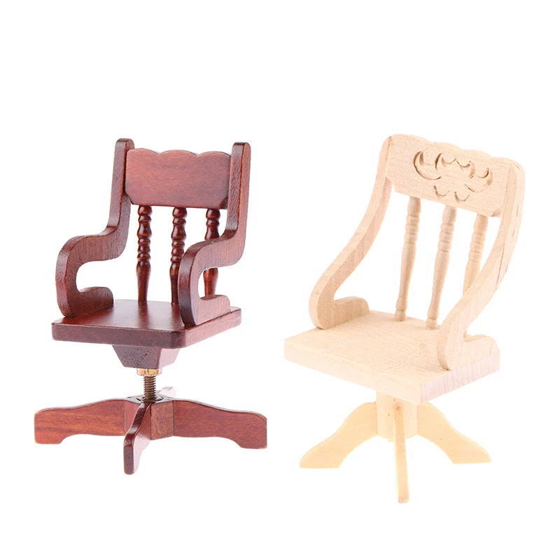 

1 шт., 1/12, шарнирный стул для кукольного домика, модель кукольного домика, имитация кресла на руку, кукольная мебель, офисная мебель